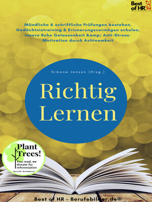 cover image of Richtig Lernen
